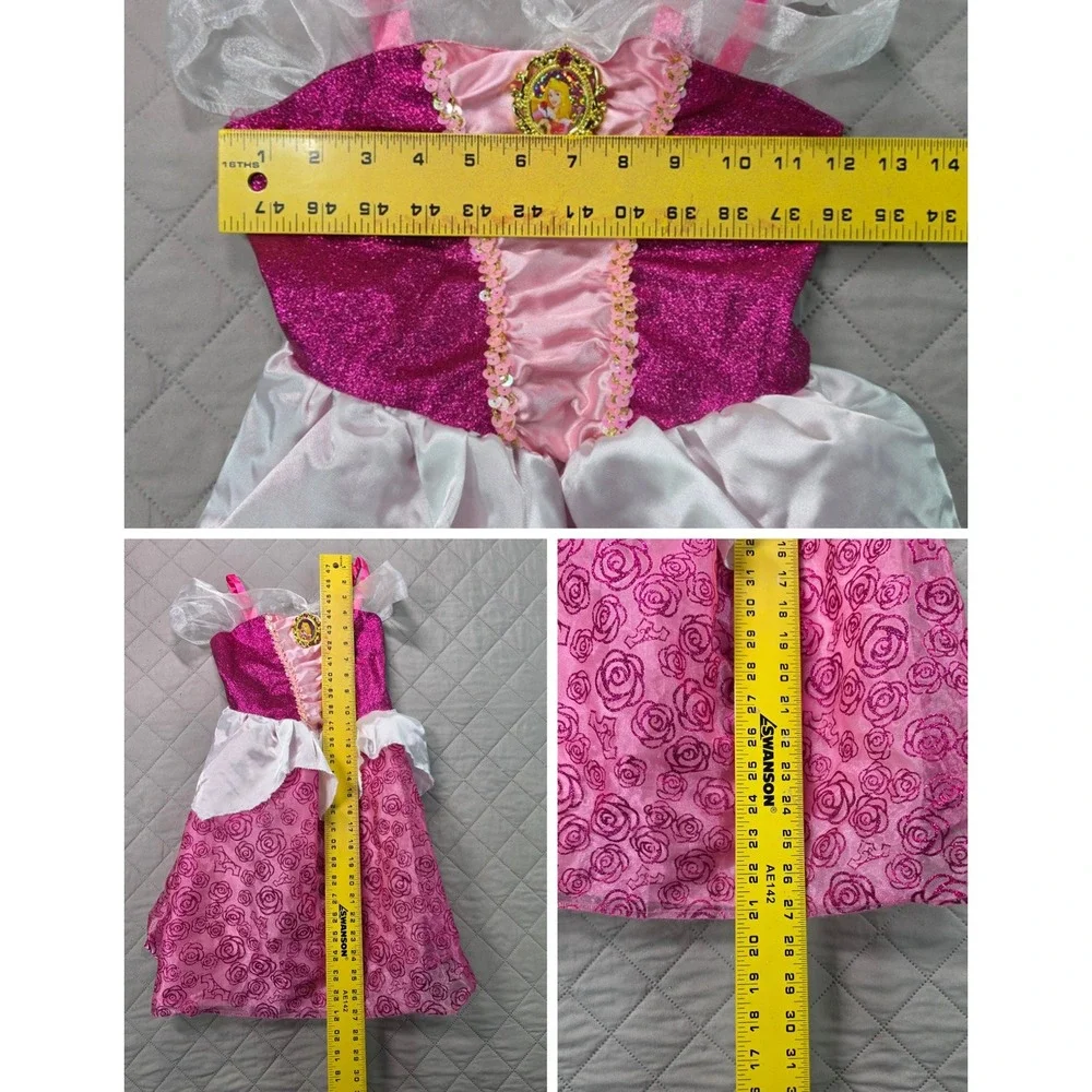 Disney Aurora Sleeping Beauty Princess Costume Pink Girls 4-6X Jakks Pacific